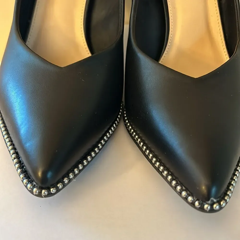 NWB Bar III Binsap Ball-Chain Studded Pumps - Size 10
